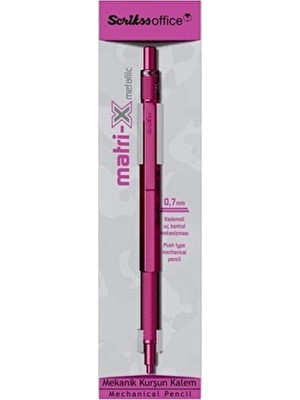 Scrikss Matri-X Versatil 0.7 mm Metalik Pembe Şeffaf Ambalaj 5598