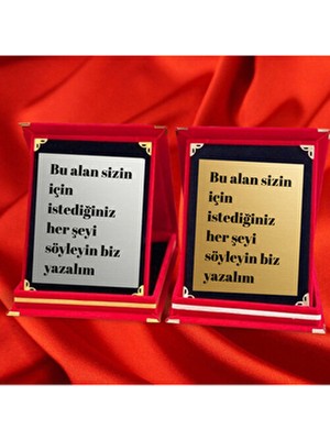 Kişiye Özel Plaket Kırmızı 12X16 – Özel Tasarım Hediyelik Anı Plaketi (Sunrise Gifting)