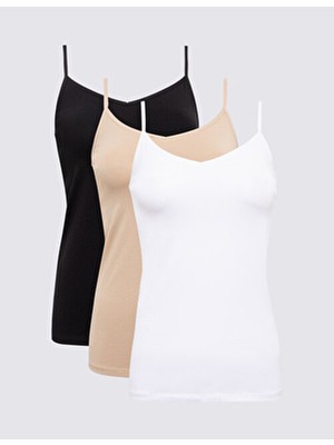 Marks & Spencer 3’lü Pamuk Karışımlı Askılı Atlet Seti