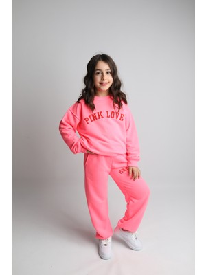 Little Aden Neon Pembe Kız Çocuk İkili Takım