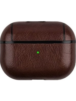 Dmay Airpods Pro 3 (2025) Uyumlu Lüx Deri Suni Deri Kılıf 360 Koruma+Kanca