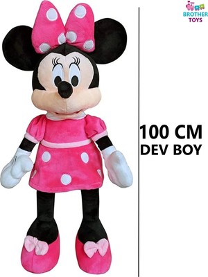 Brother Toys 100 Cm. Dev Boy Minnie Mouse Peluş Oyuncak  Fare Mini Mickey Miki Maus