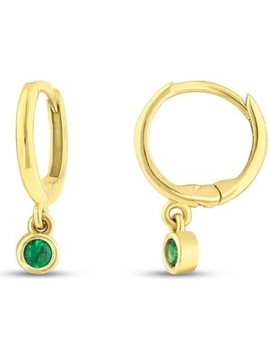 Assos Pırlanta Sallantılı Altın Çocuk Küpe - 14K