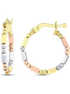 Assos Pırlanta Altın Halka Küpe - 14K