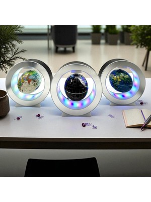 Alpjoy Manyetik Sihirli Dünya Küresi 4'inç Hareketli Havada Duran Sihirli Dünya Haritası