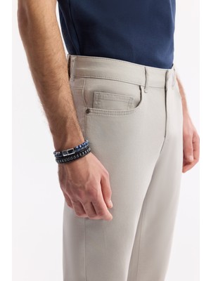 AVVA Erkek Taş Klasik Bel Soft Touch Pamuklu Slim Fit Pantolon B003038