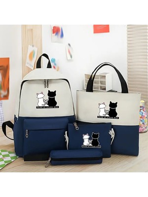 Ada Çanta Kırtasiye 4 Lü Sırt Çantası Seti (Sırt Çantası/omuz Çantası/çapraz Çanta/kalem Kutusu)