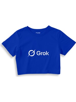 The Lucid Lab Grok Crop Tişört -  Mavi