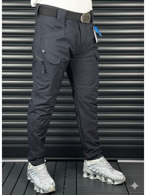 Adv Store Unısex Softshell Su Dayanıklı ve Rüzgar Geçirmez Içi Polarlı Kışlık Taktik Pantolon