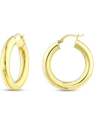 Assos Pırlanta Altın Halka Küpe - 14K