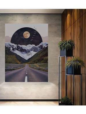 Teona Ahşap Rüya Gibi Manzara Ahşap Dekoratif Tablo Yağlı Boya Görünümlü Sanat Eseri Dikdörtgen Tablo