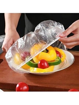 Omac Tek Kullanımlık Yemek Örtüsü Elastik 25CM Çap 3 Adet Çok Renkli Sinek Engelleyici Malzeme