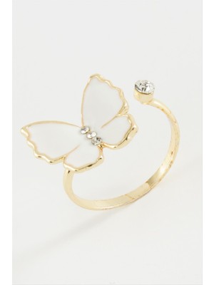 Bijuteri Net Kelebek Taşlı Mineli Yüzük