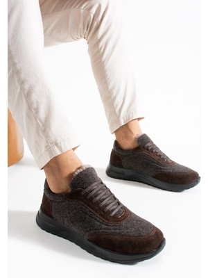 Meegora Erkek Kahverengi Günlük Kırçıllı-Süet Ayakkabı