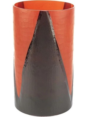 Mikasa Moor Kırmızı Siyah Kısa Cam Vazo