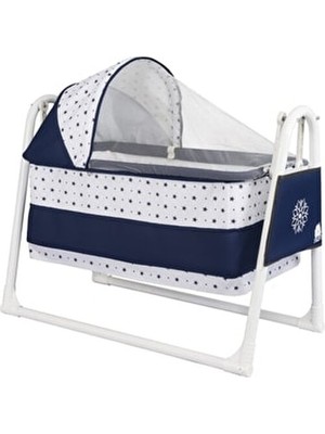 Özbay Btrend Portatif Bebek Beşiği Hamak Lacivert Sallanır Sepet Özellikli Tekerlekli Tasarım