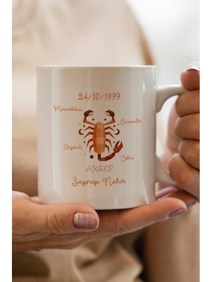 South Steel Akrep Burcu Yılbaşı Hediyesi Kişiye Özel Kupa Bardak