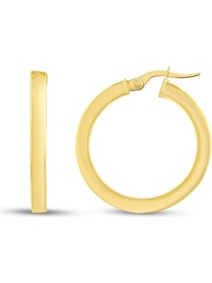 Assos Pırlanta Altın Halka Küpe - 14K