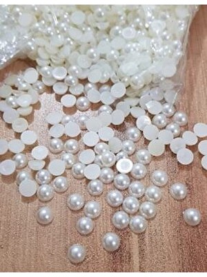 Hobimos Yarım Inci Süsleme 8mm 100 Adet - Aksesuar Duvar Dekorasyon Ürünü