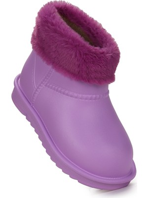 Kiko Kids Geta Su Geçirmez Içi Kürklü Kız Çocuk Eva Yağmur Kar Çizme