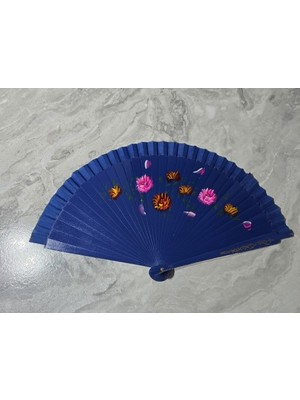 Osense 12li Bambu Çift Taraflı Renkli Yelpaze