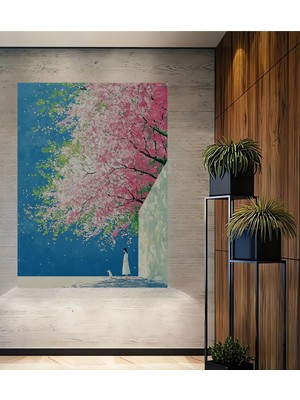 Teona Ahşap Baharın Renk Cümbüşü Sulu Boya Görünümlü Ahşap Dekoratif Tablo Dikdörtgen Tablo