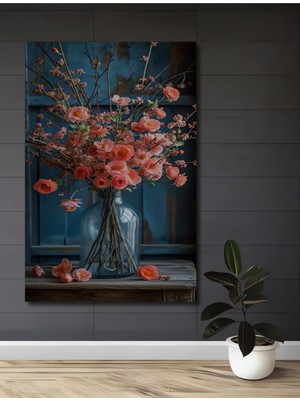 Teona Ahşap Baharın Çiçek Açan Güzelliği Yağlı Boya Görünümlü Ahşap Dekoratif Tablo Dikdörtgen Tablo