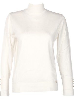 Vedi Minimalist Boğazlı Uzun Kol Kadın Kazak - Modern & Şık