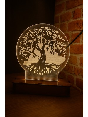 Misspergamon Yaşam Ağacı 3D Akrilik Gece Lambası