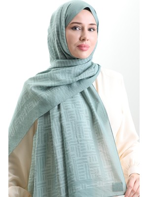 Karaca Doğal Elyaf Şal 82008-14 Mint Yeşili