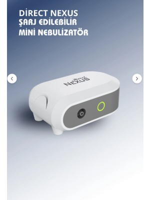 Direct Nexus Şarj Edilebilir Mini Nebulizatör Hafif ve Dayanıklı Kompresörlü Tasarım