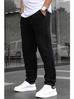 Madmext Siyah Müslin Kumaş Erkek Basic Pantolon 6507