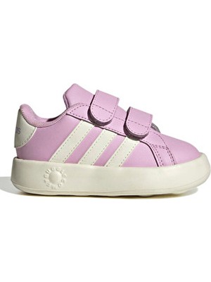 adidas Grand Court 2.0 Kids Ayakkabı Kadın Pembe - Beyaz Renkli Düz Taban ile Konforlu Tasarım