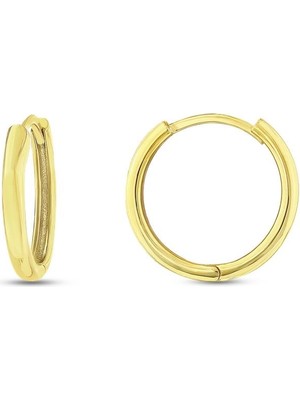 Assos Pırlanta Altın Halka Küpe - 14K