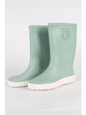 Boatilus Nautic-B Pastelgreen/white Çocuk Yağmur Çizmesi Su Geçirmez Bio Kaynaklı Malzeme ile Üretildi