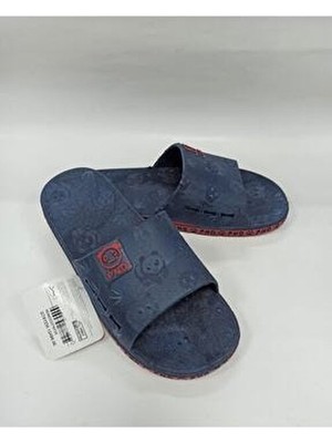 Gezer Unisex Lacivert Kırmızı Kaydırmaz Plastik Terlik