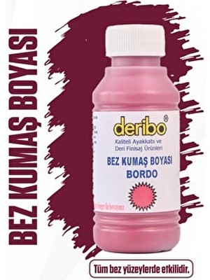 Deribo 100ML Bordo Bez ve Kumaş Ayakkabı Boyası Sünger Su Esaslı Yüksek Örtücü
