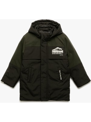 Koton Çıtçıt Detaylı Uzun Kollu Kapşonlu Mont