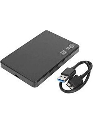 OEM 2.5" HDD Kutu Siyah Renkli USB 3.0 Bağlantı Arayüzlü Plastik Harddisk Kutusu
