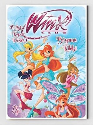 ZNC Winx Boyama Kitabı (20 Tam Sayfa) Eğlenceli Poster Hediyeli Çocuklar İçin