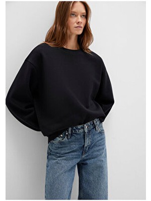 Mavi Bisiklet Yaka Siyah Basic Sweatshirt 1610198-900