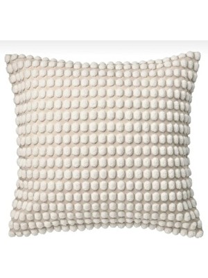 IKEA Svartpoppel Kırlent Kılıfı Kırık Beyaz 50X50CM Kabartmalı