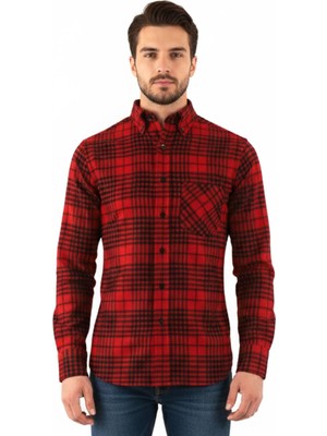 Piserro Kareli Regular Fit Erkek Oduncu Gömleği