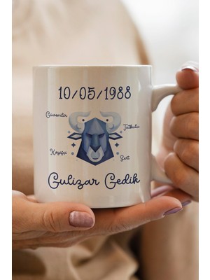 South Steel Boğa Burcu Yılbaşı Hediyesi Kişiye Özel Kupa Bardak