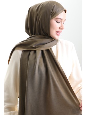 Uzun Saçaklı Viskon Şal 70331-11 Yağ Yeşili