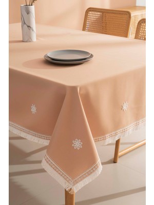 Silvio Somon Güpür Çiçekli Masa Örtüsü 160X220 cm