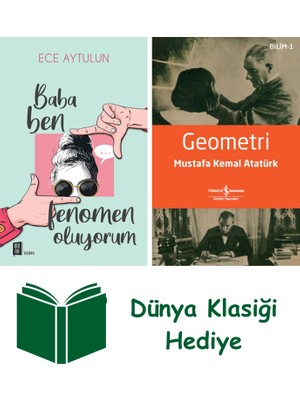 Mona Kitap Baba Ben Fenomen Oluyorum + Geometri + Dünya Klasiği Hediye