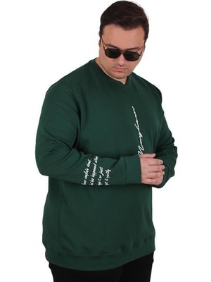 Starbattal Büyük Beden Bisiklet Yaka Sweat Double Face 25707 Neftı