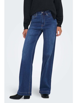 Only Onlmadison Pamuklu Wide Leg Yüksek Bel Geniş Paça Jeans Bayan Kot Pantolon 15358210