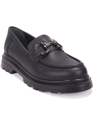 Dagoster DZA07-90830 Siyah Günlük Loafer  Kadın Ayakkabı